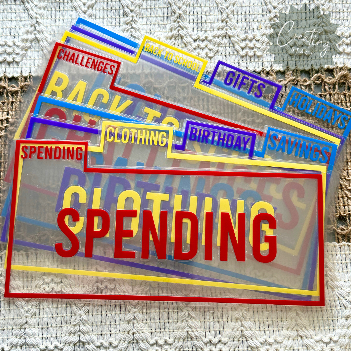 A6 Tabbed Cash Envelopes