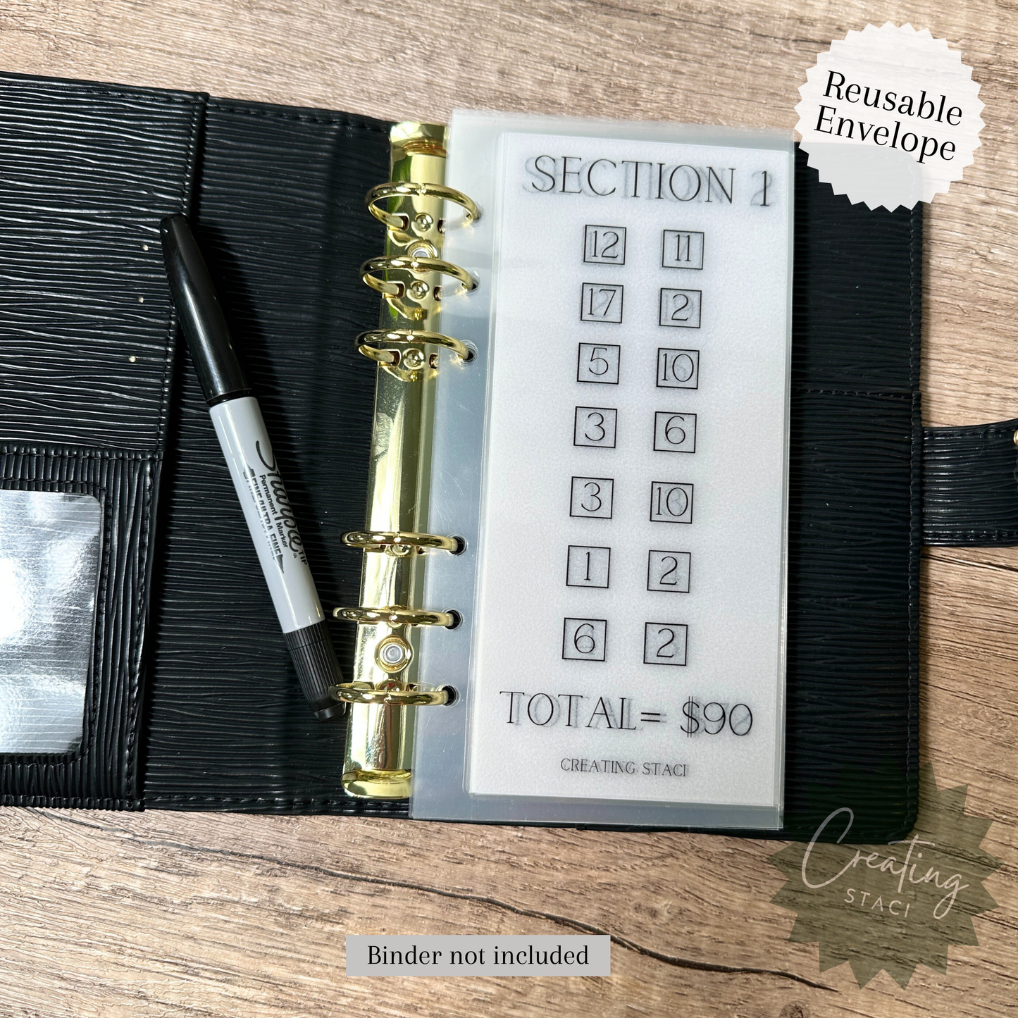 12 Sections Savings Challenge Envelopes