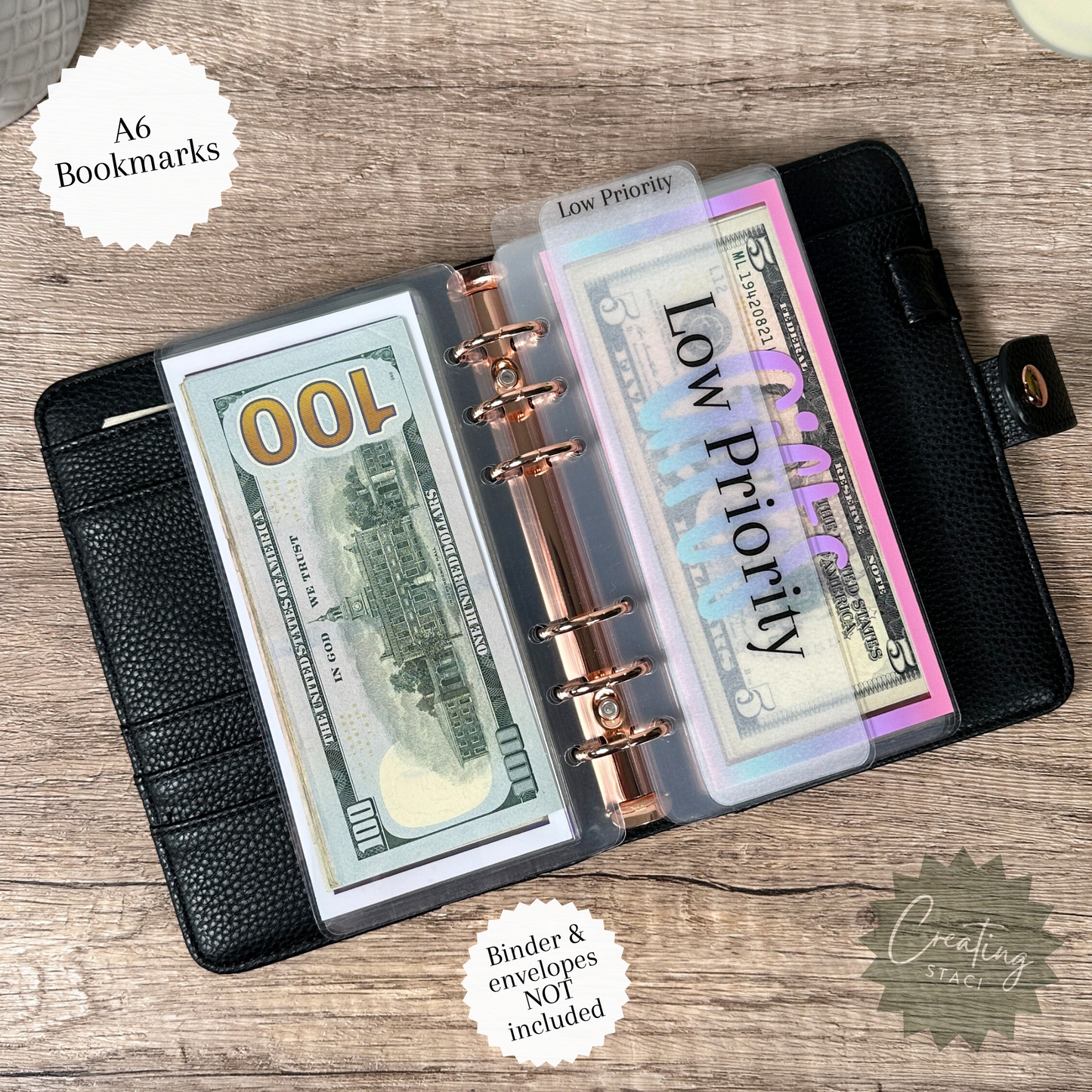 A6 Binder Bookmarks