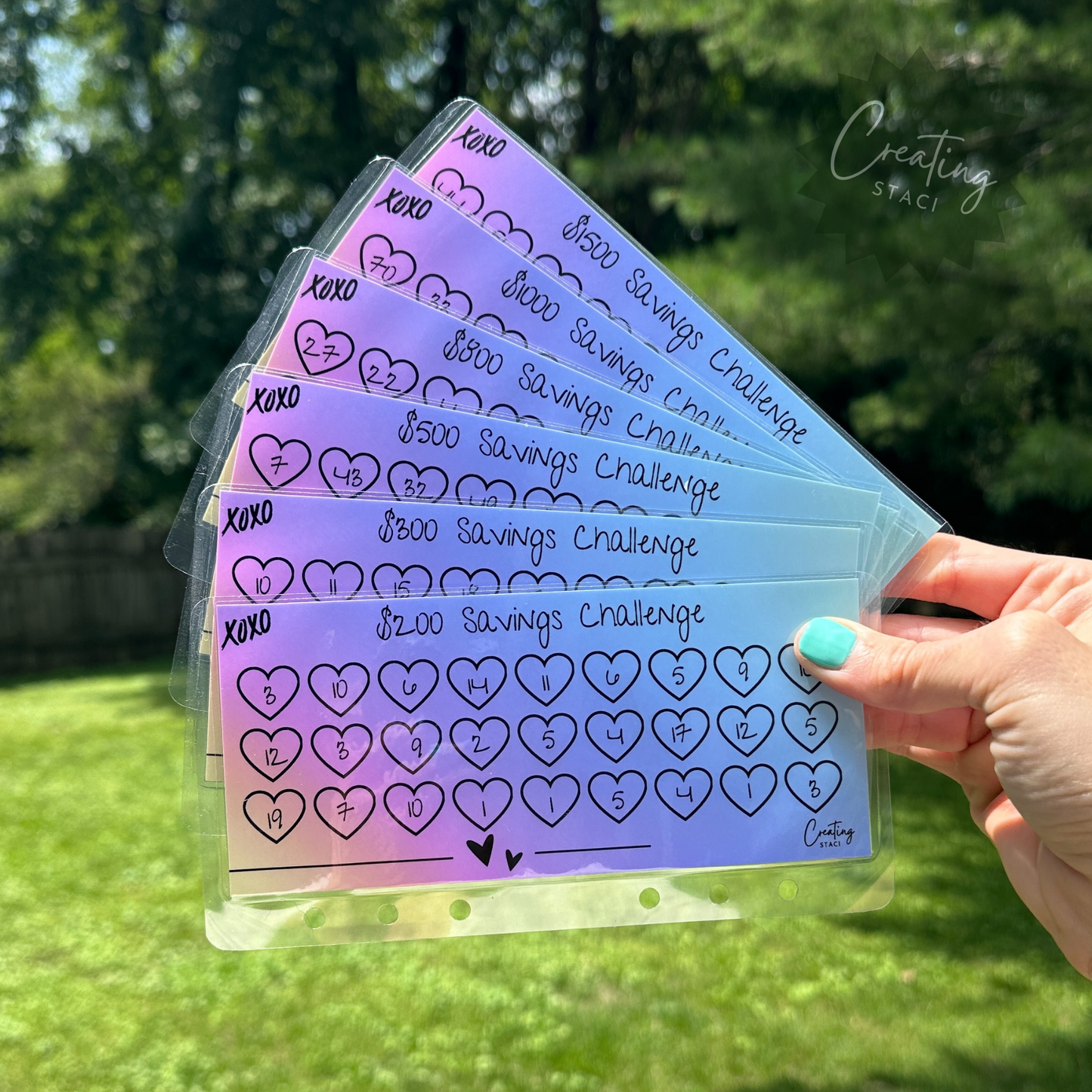 Rainbow Savings Challenge Envelopes