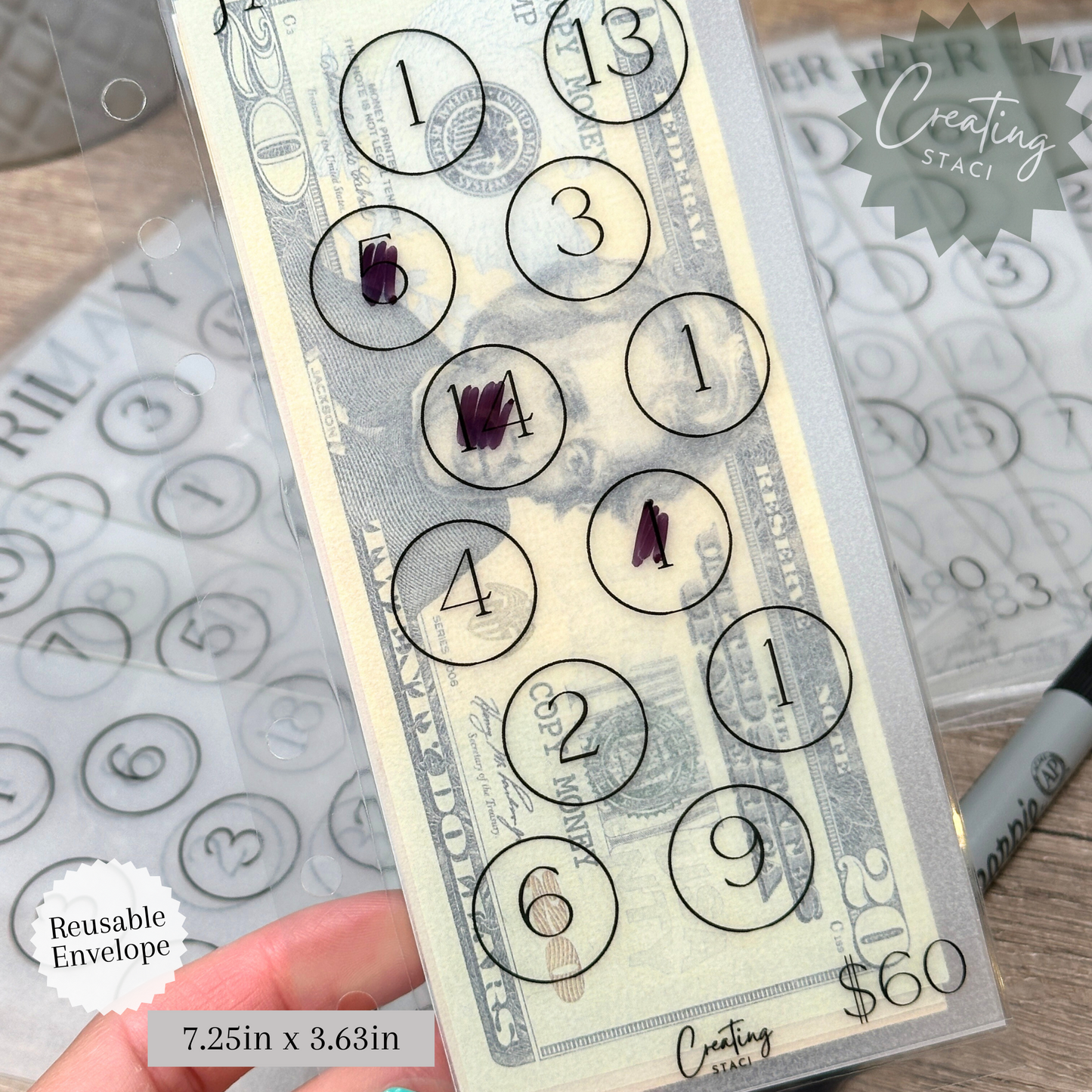 12 Month Savings Challenge Envelopes