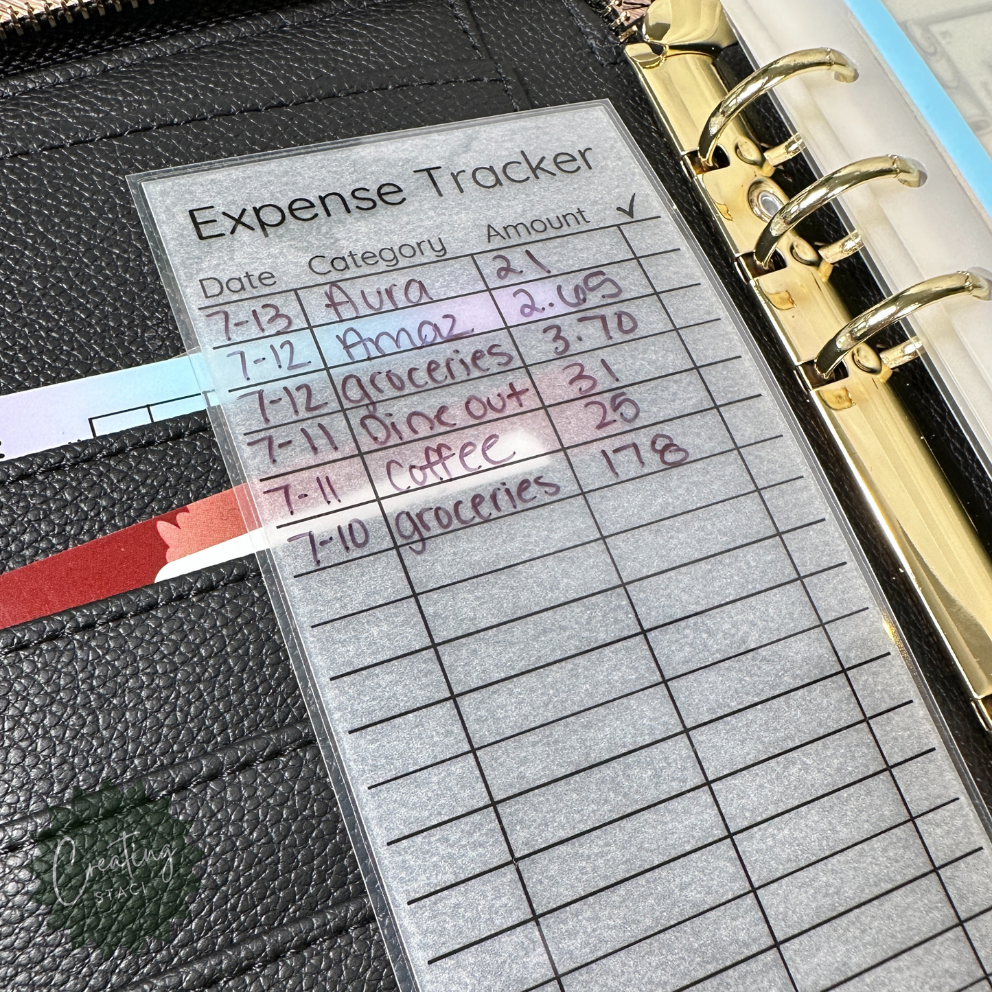Reusable Expense Trackers (3 pack)