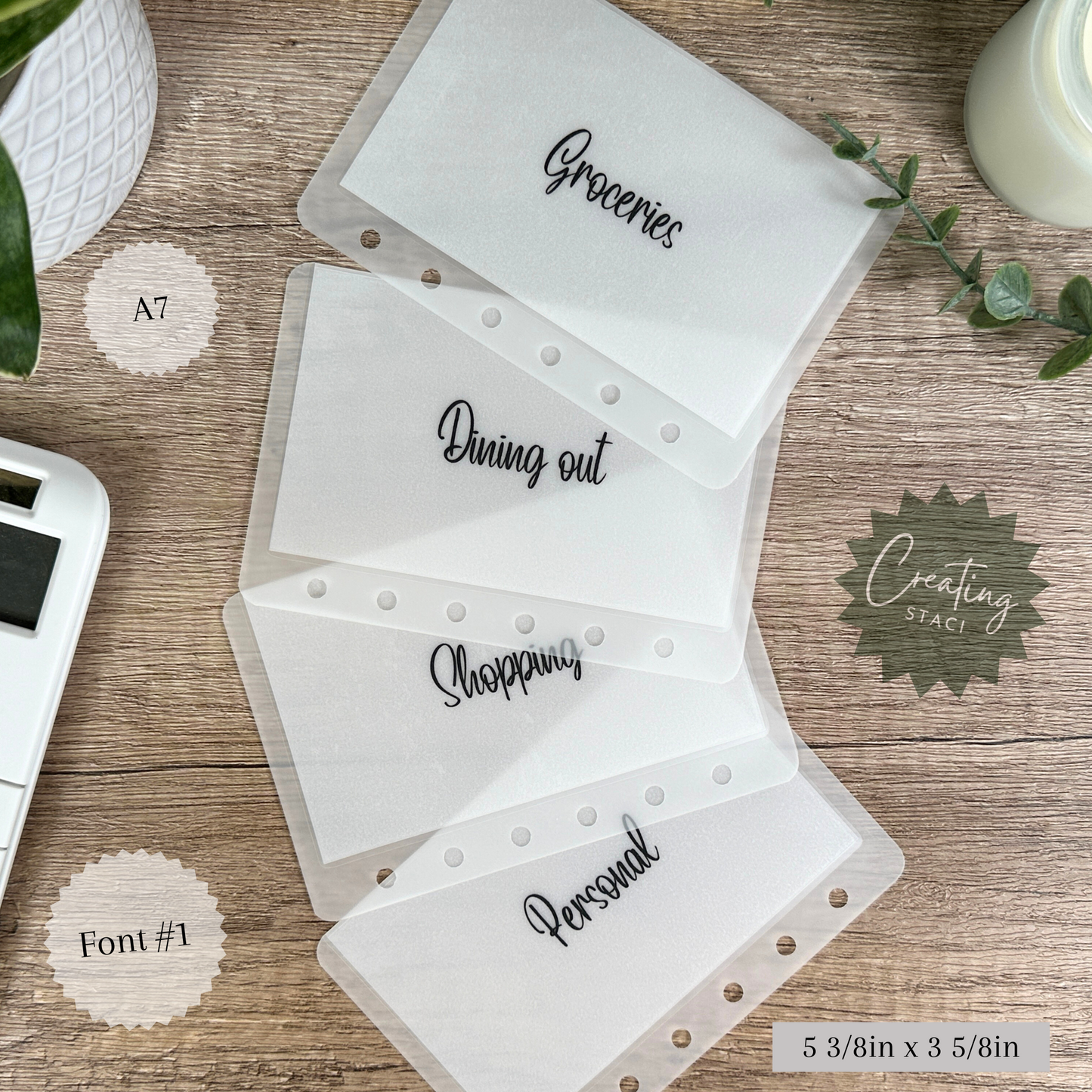 A7 Vellum Cash Envelopes