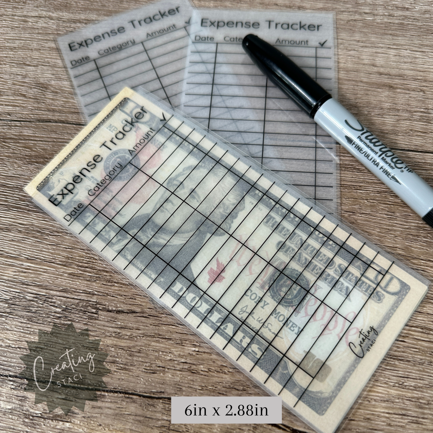 Reusable Expense Trackers (3 pack)