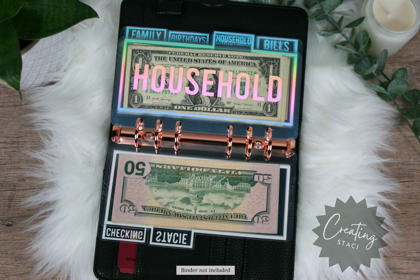 A6 Tabbed Cash Envelopes