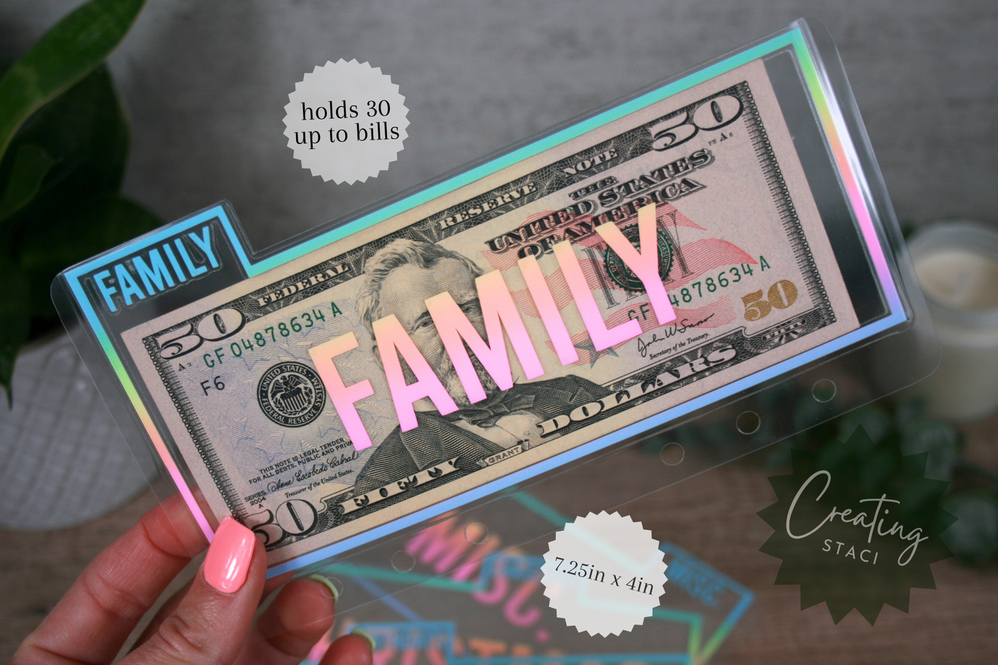 A6 Tabbed Cash Envelopes