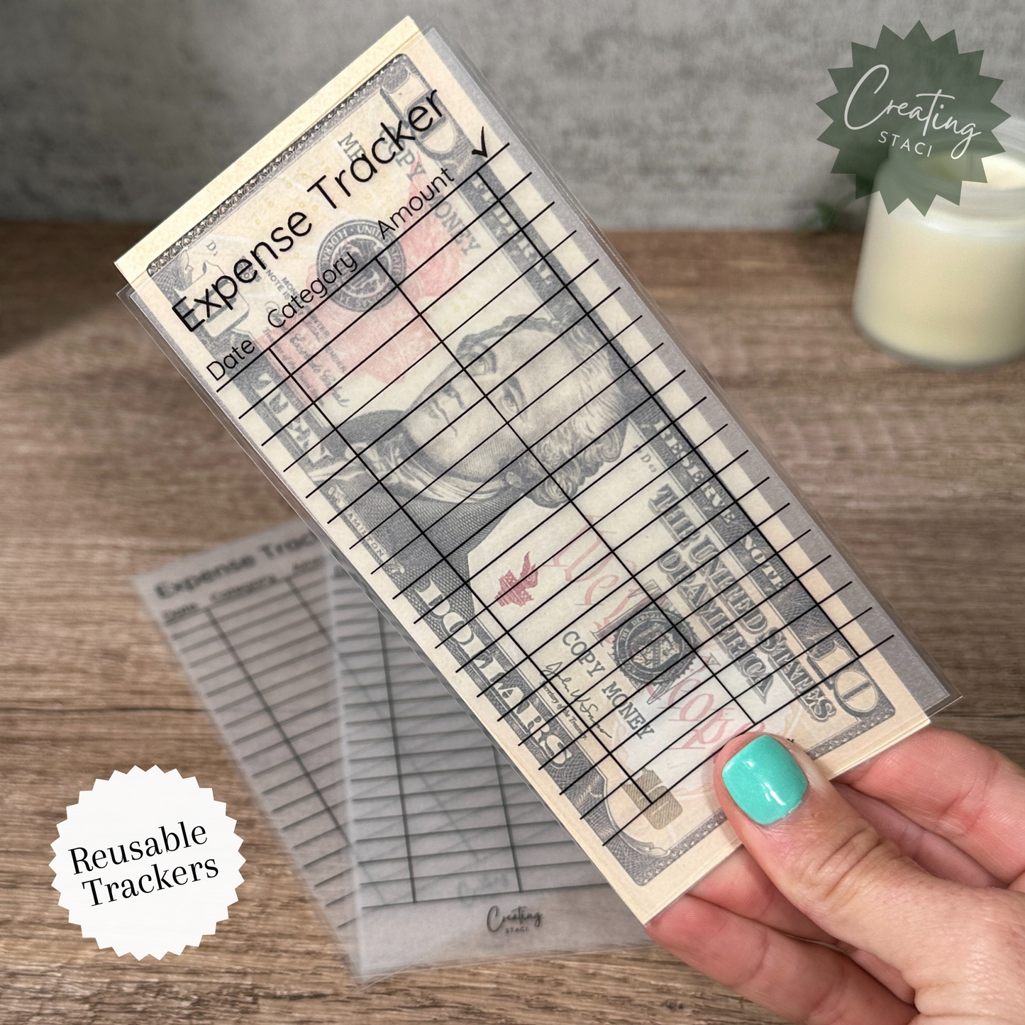 Reusable Expense Trackers (3 pack)