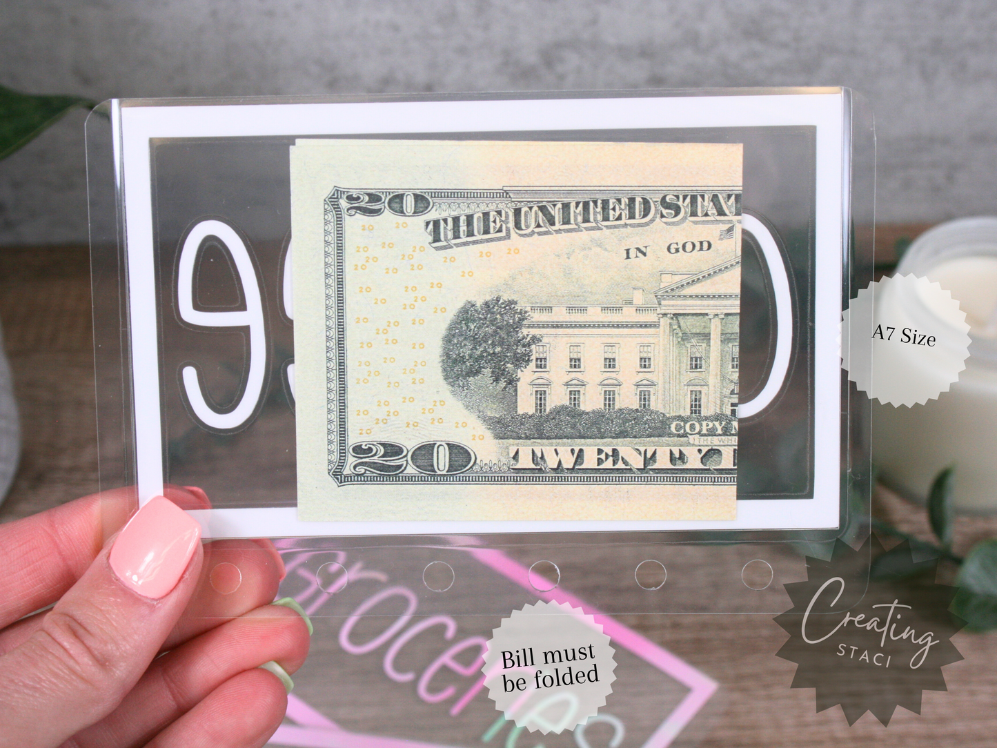A7 Clear Cash Envelopes