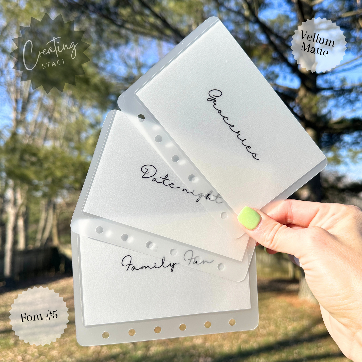 A7 Vellum Cash Envelopes