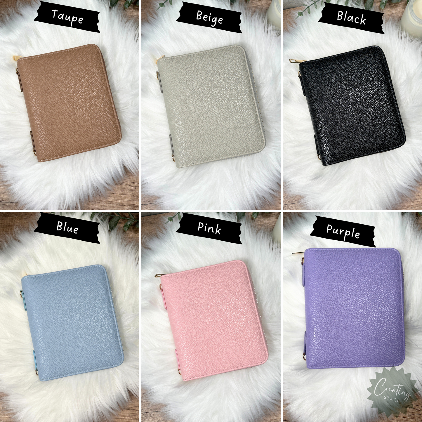 A7 Zipper Binder Wallet