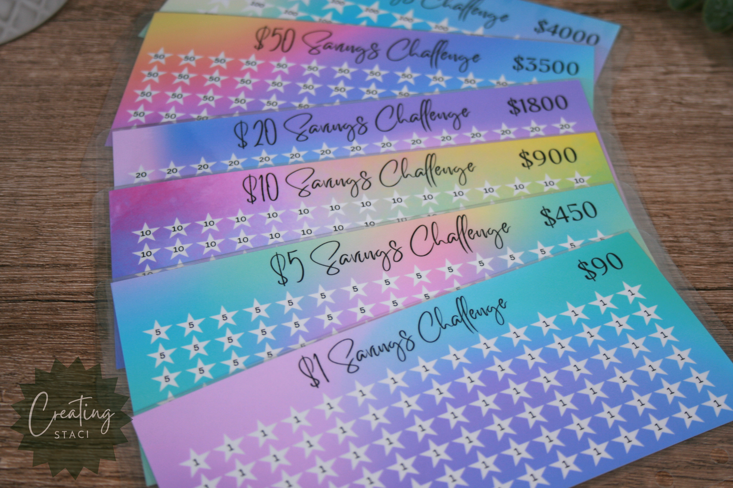 Savings Challenge Envelopes