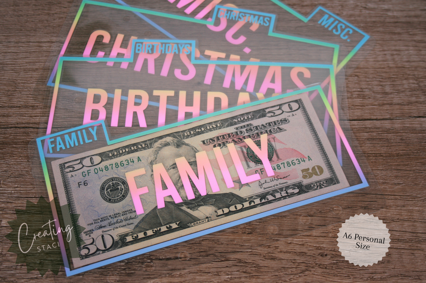 A6 Tabbed Cash Envelopes