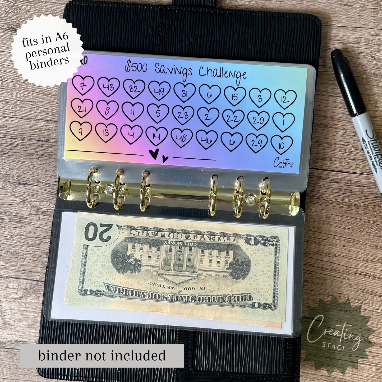 Rainbow Savings Challenge Envelopes