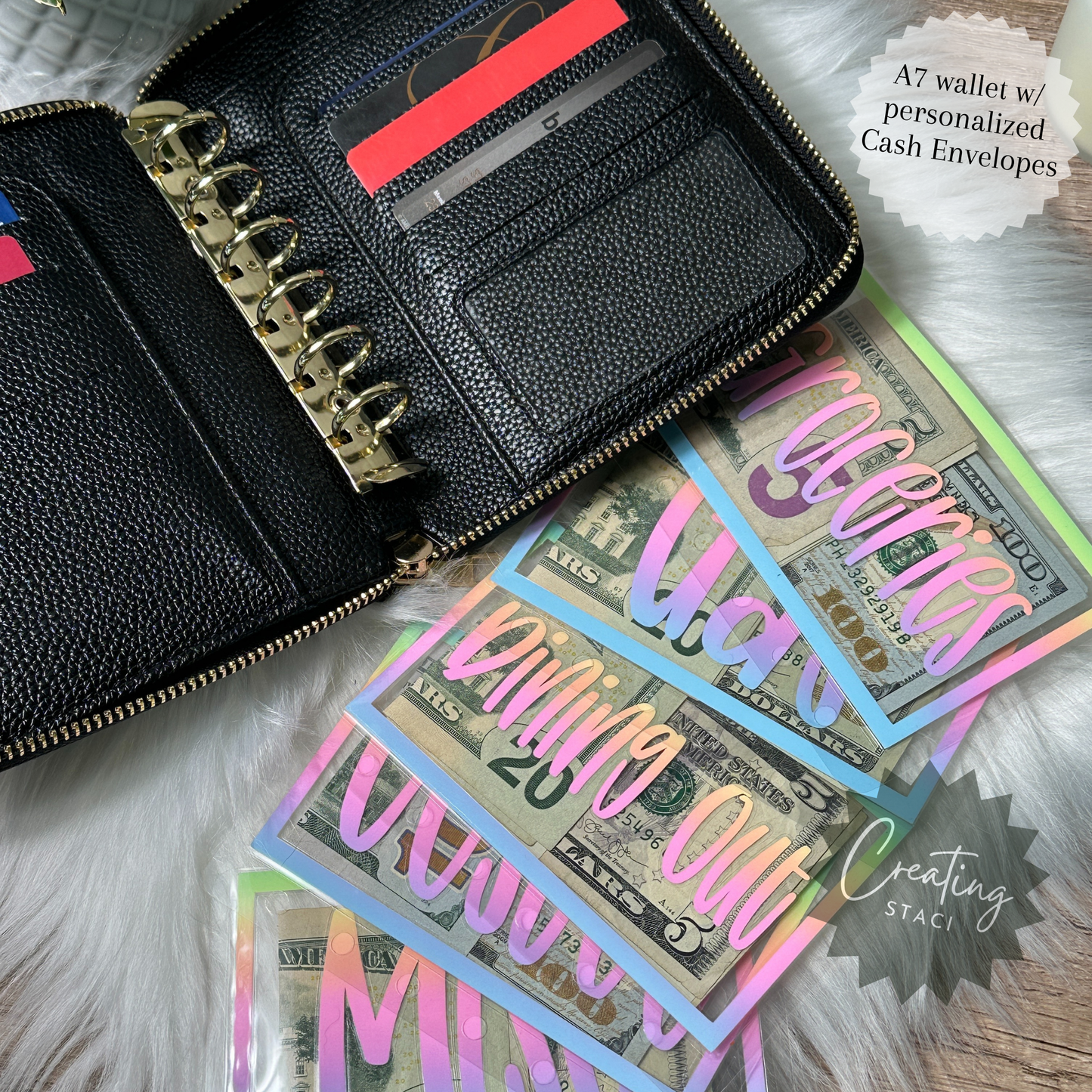 A7 Zipper Binder Wallet