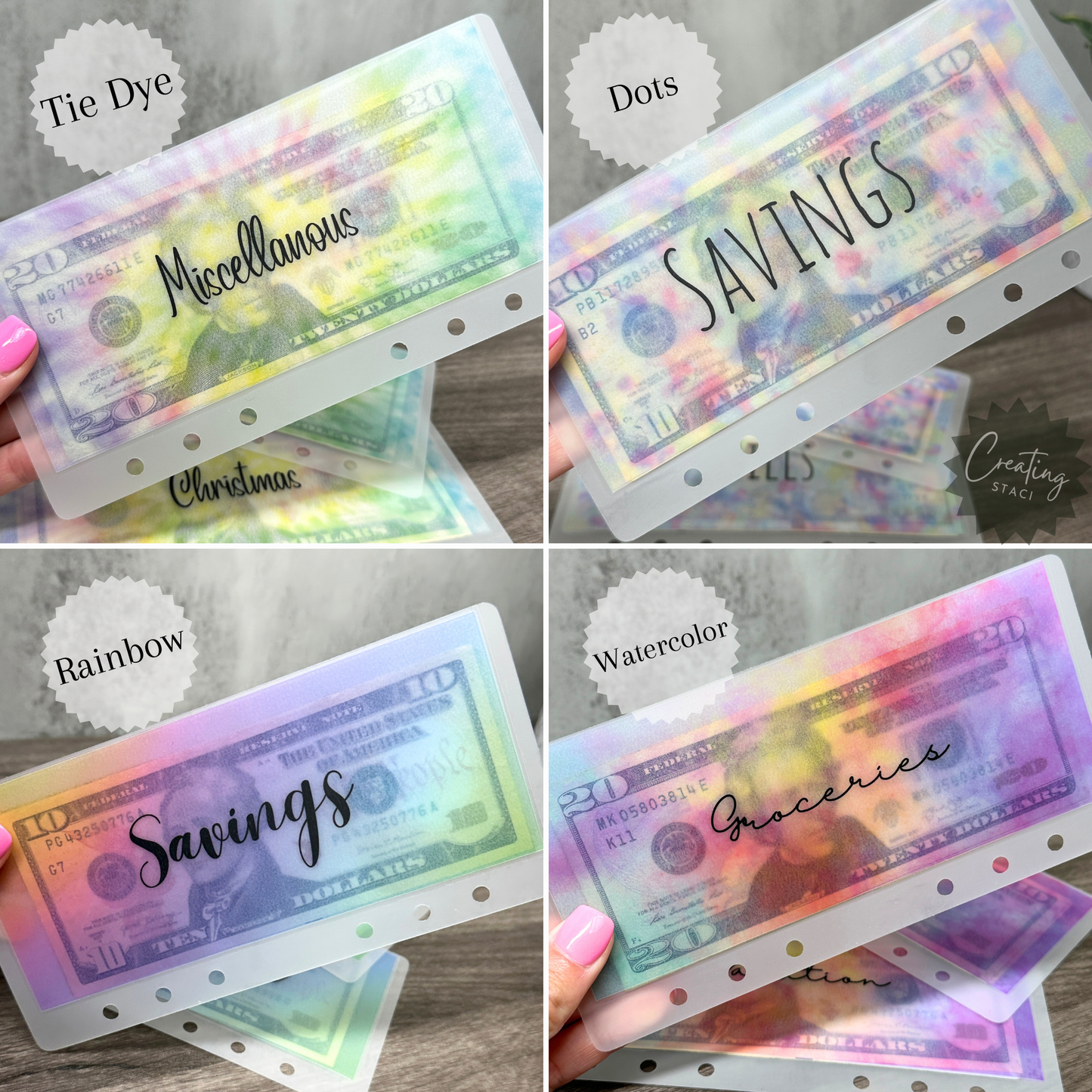 A6 Matte Colored Cash Envelopes