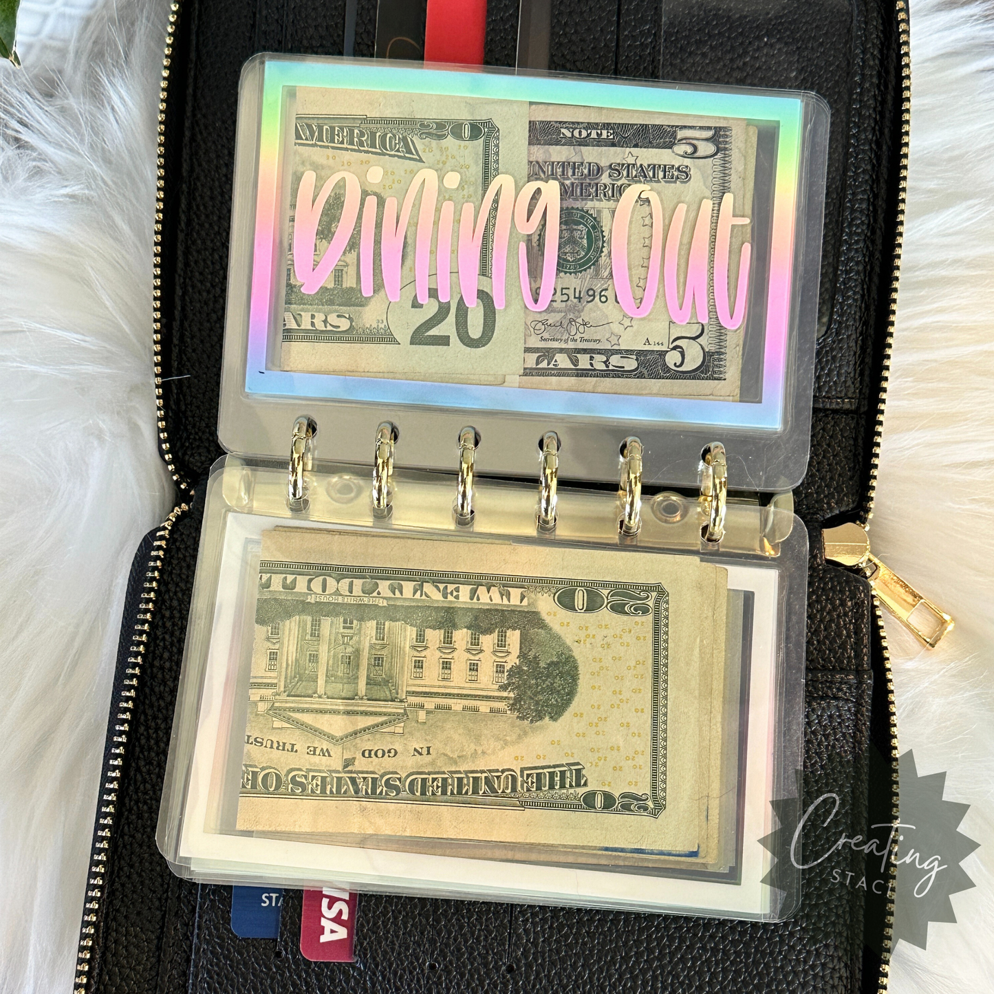 A7 Zipper Binder Wallet