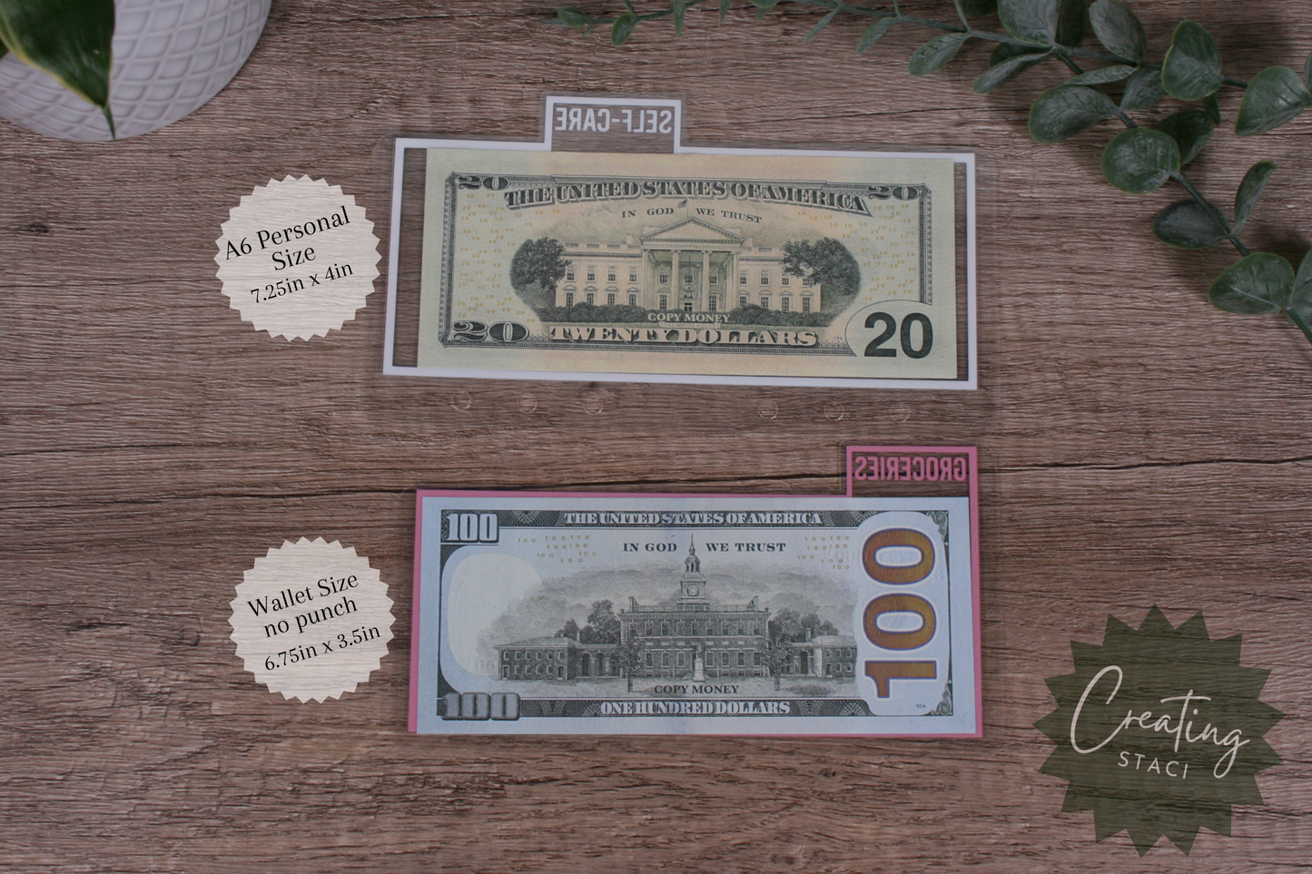 A6 Tabbed Cash Envelopes