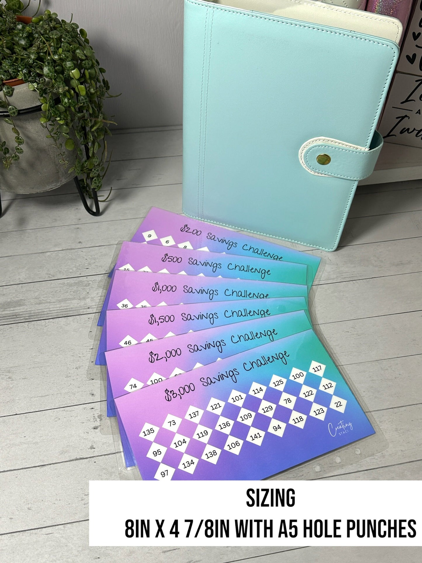 A5 Savings Challenge Envelope