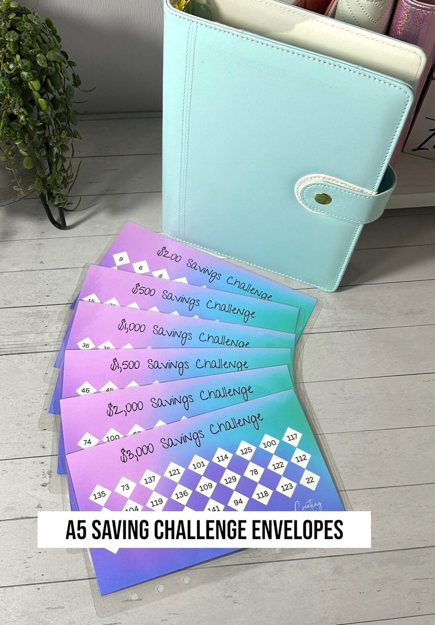 A5 Savings Challenge Envelope