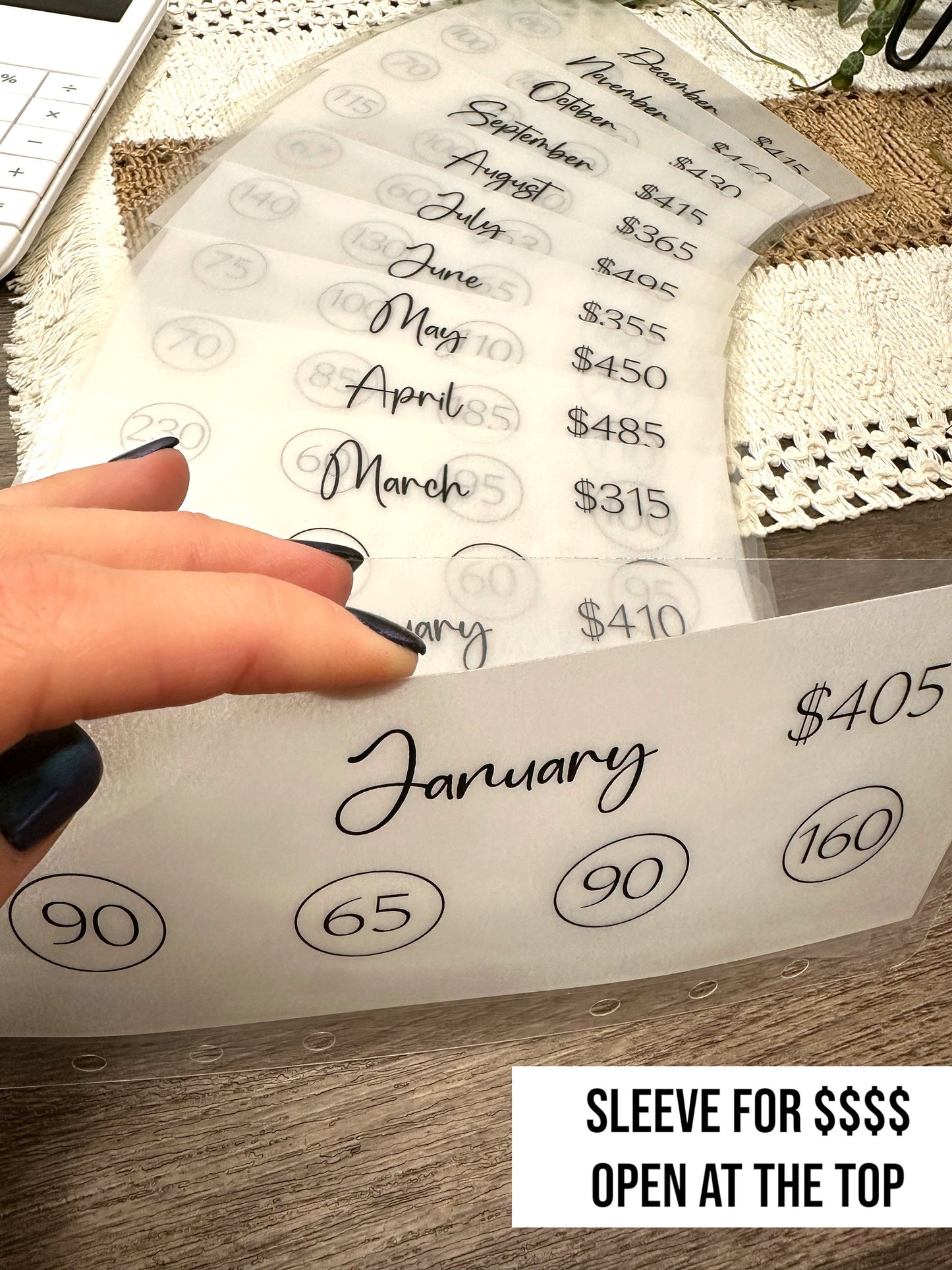 12 Month Savings Challenge Envelopes