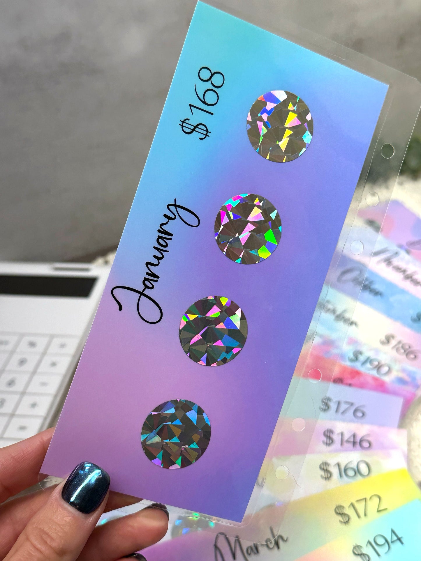 12 Month Scratch Off Savings Challenge Envelopes