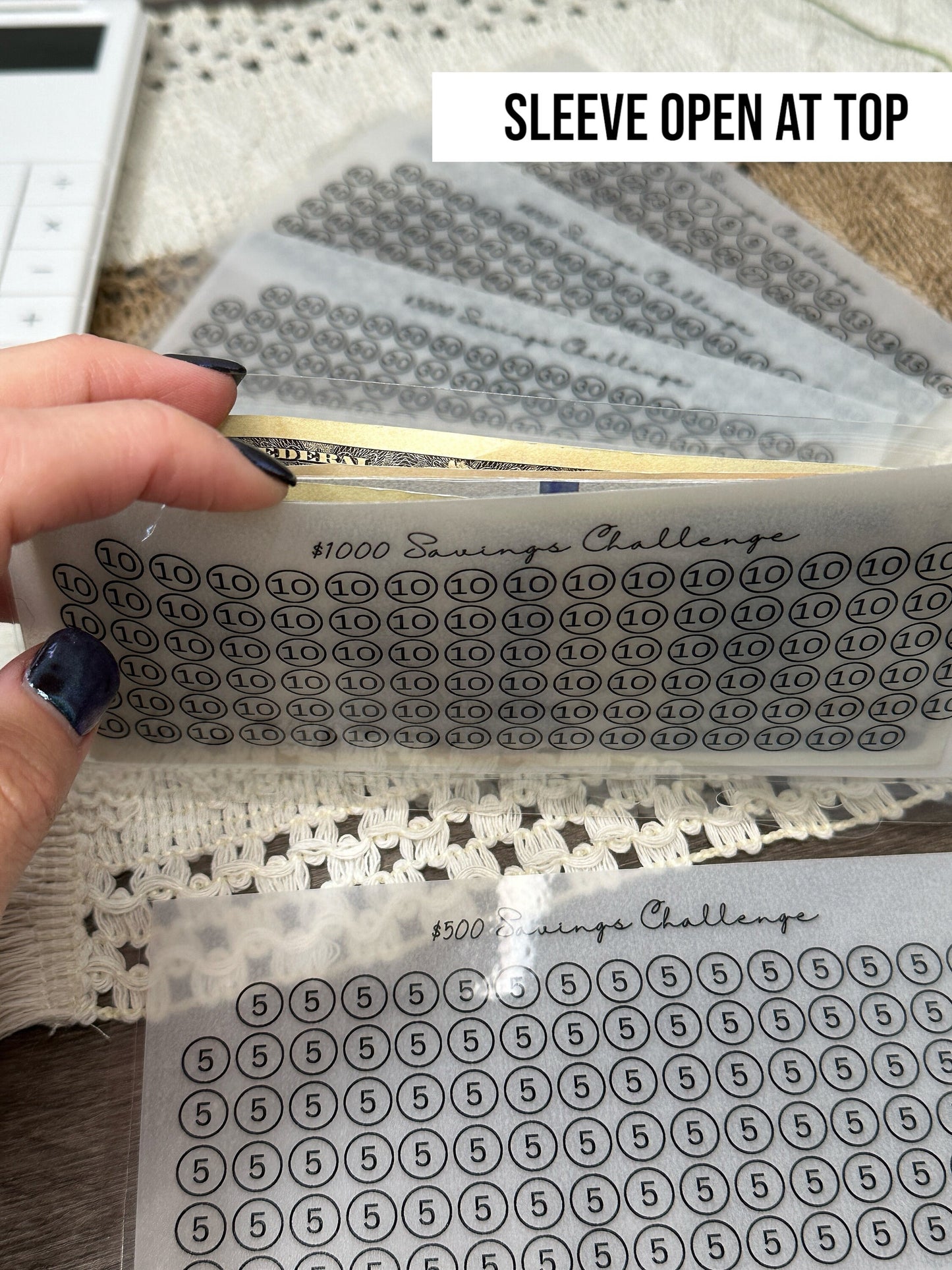 Vellum Savings Challenge Envelopes