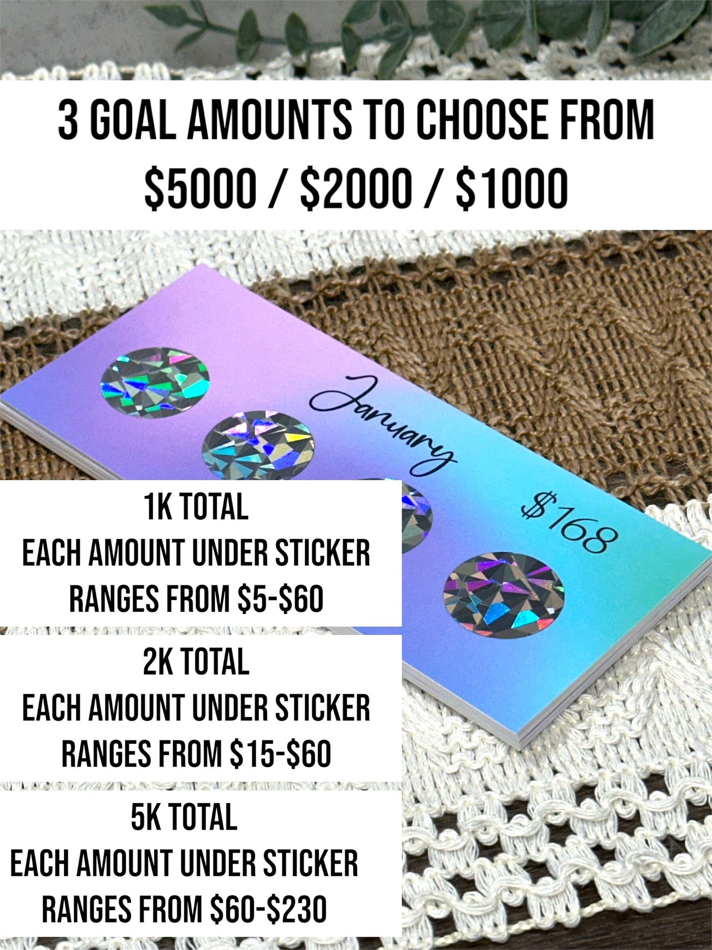 12 Month Scratch Off Savings Challenges