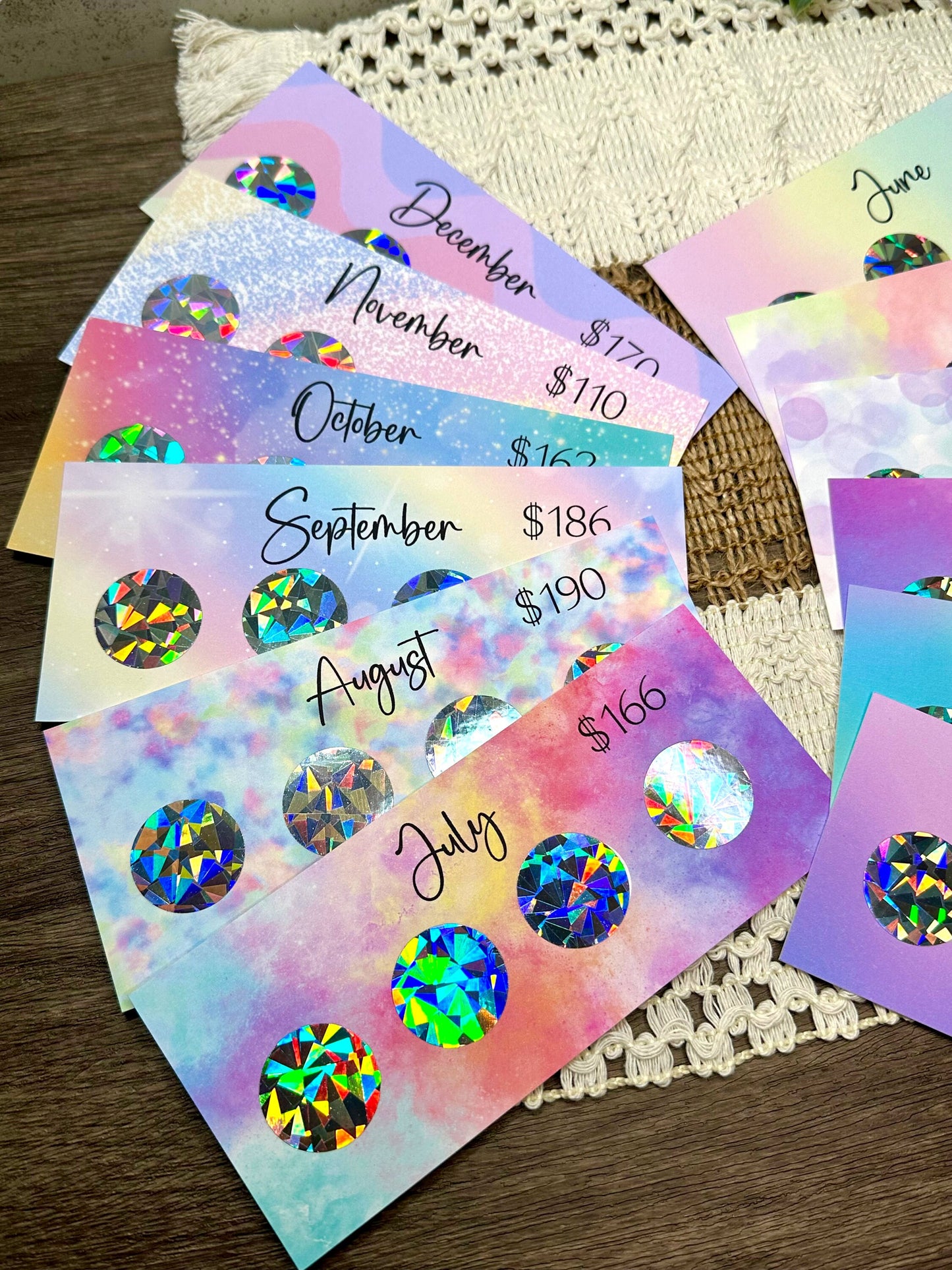 12 Month Scratch Off Savings Challenges