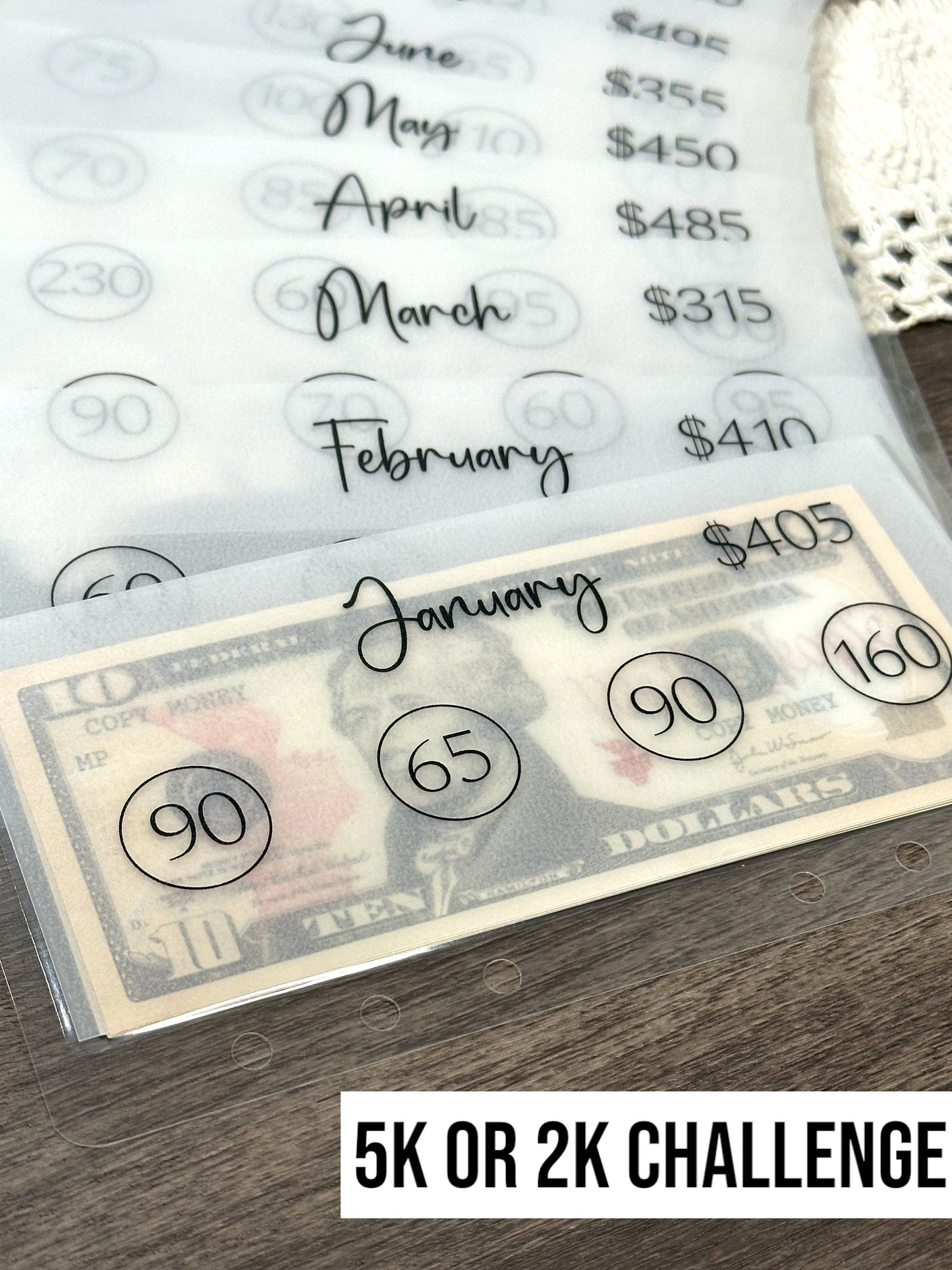 12 Month Savings Challenge Envelopes