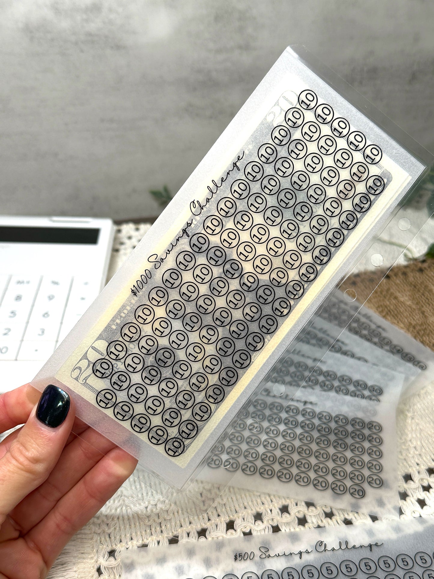 Vellum Savings Challenge Envelopes