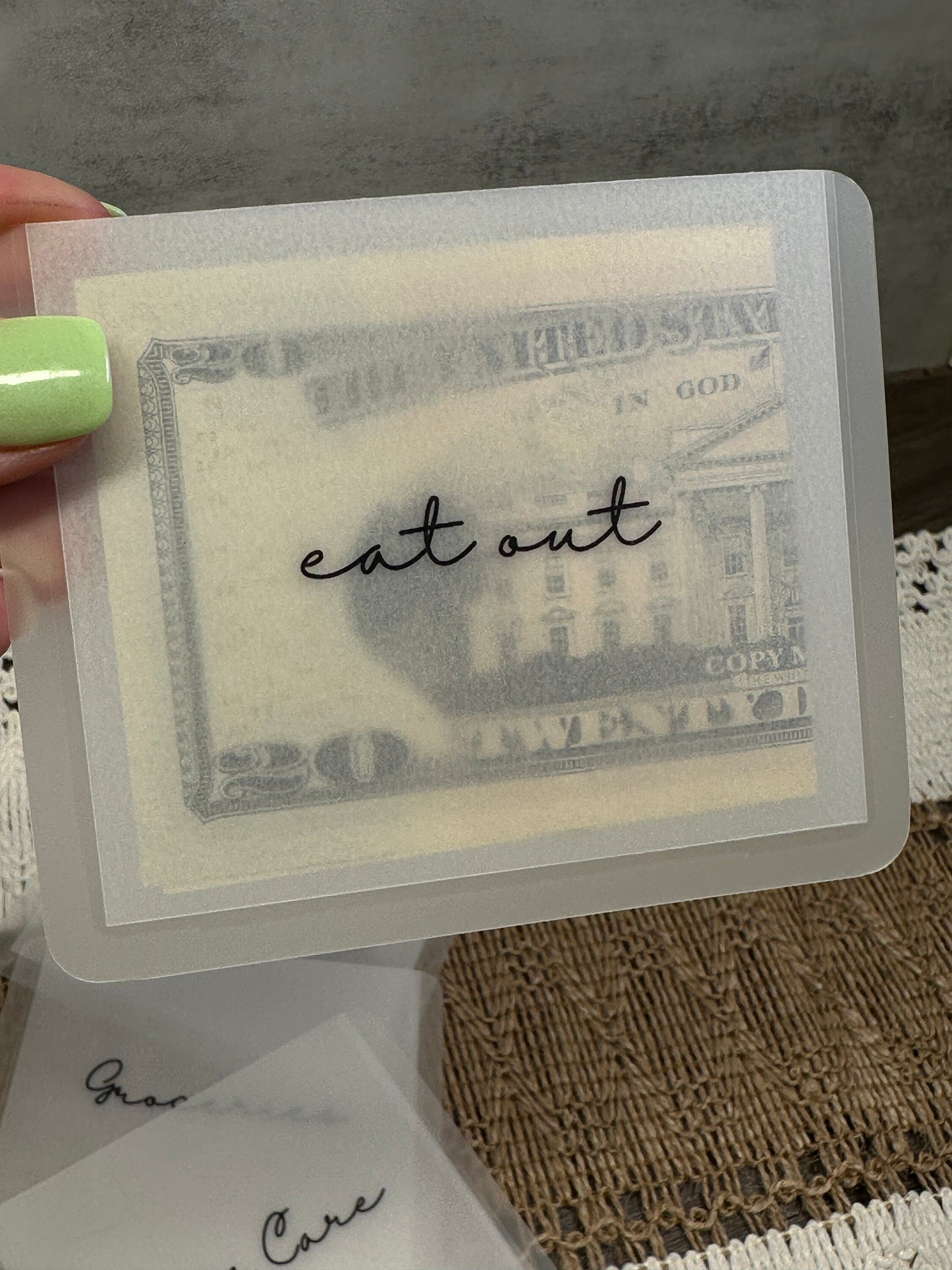MINI Vellum Cash Envelopes