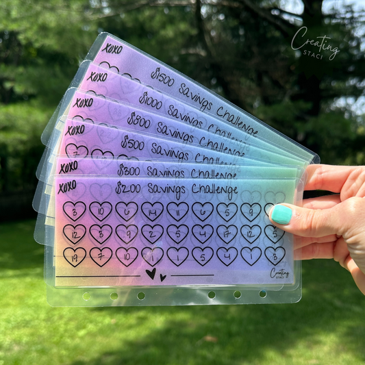 Rainbow Savings Challenge Envelopes