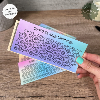 Savings Challenge Trackers Rainbow