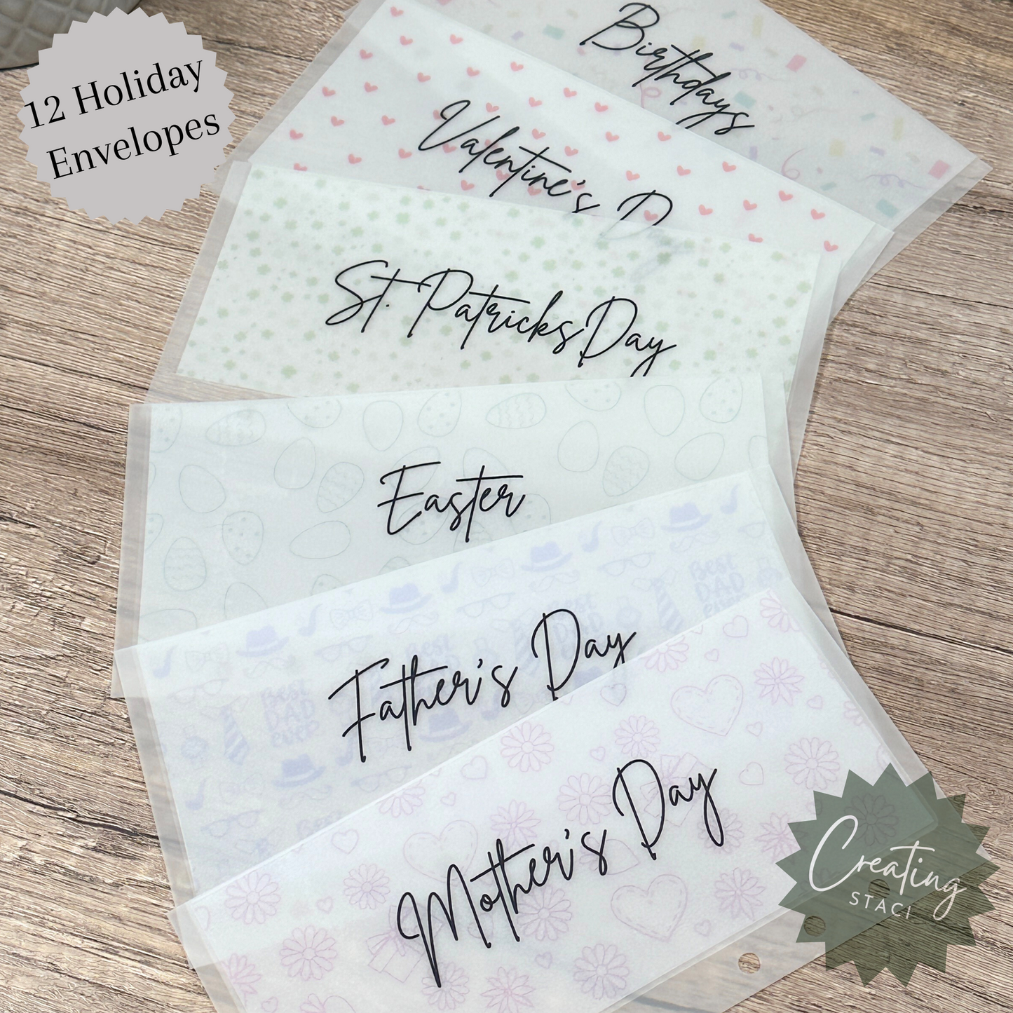 A6 Matte Holiday Cash Budgeting Envelopes