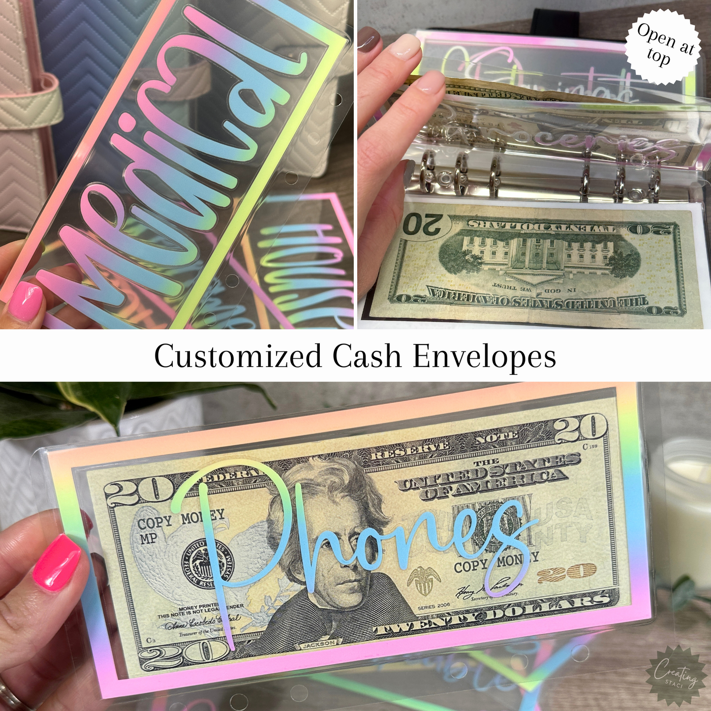 A6 Clear Cash Envelopes