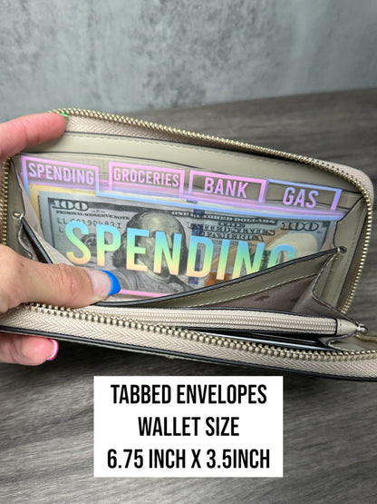 Wallet Size Tabbed Cash Envelopes